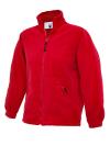 UC603 Children's Full Zip Fleece Red colour image